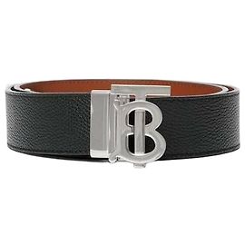Burberry Reversible Monogram Motif Leather Belt Black
