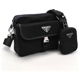 Prada Saffiano Leather Shoulder Bag XMP Black