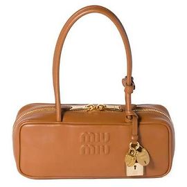 Miu Miu Leather Bow Bag Small Brown