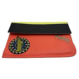 Kenzo Bolsa de mão com aba e logo em patch Multicor