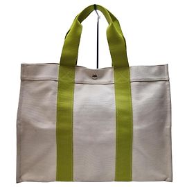 Hermès Bora Bora GM Canvas Tote Bag Grün Boston Bag (Reisetasche, Große Größe) Grün