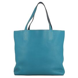 Bolsa Tote Hermès Kara Double Sens 45 Azul