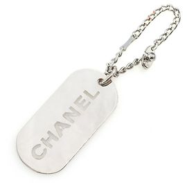 Portachiavi in metallo argento Chanel Argento