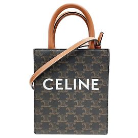 Céline Bolsa tote mini Triomphe vertical CELINE Marrom