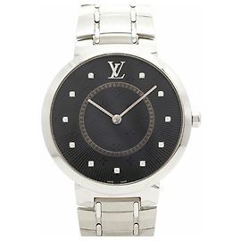 Reloj de hombre Louis Vuitton Tambour QA145 con esfera negra Otro