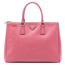 Prada Sac Galleria Double Zip Medium Saffiano Lux Rose Rose