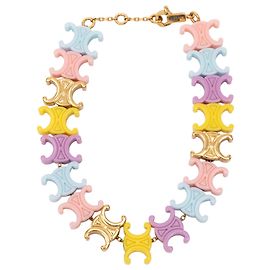 Céline Celine Multi Multicolor Plexiglass Triomphe Baby Bracelet Multiple colors