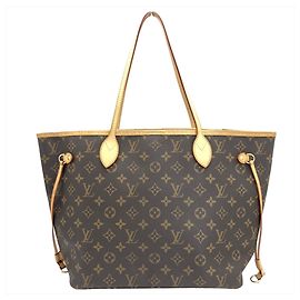 Sac à main Louis Vuitton Neverfull MM Marron Monogramme