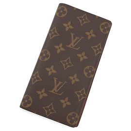 Cartera Larga Monograma Louis Vuitton Brazza M66540 Castaño Monograma