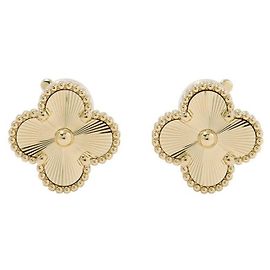 Orecchini guilloché Alhambra di Van Cleef & Arpels Giallo