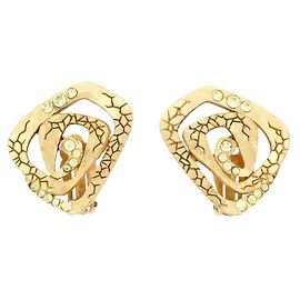 ORECCHINI CLIP D'ORO A SPIRALE VINTAGE CHRISTIAN LACROIX D'oro