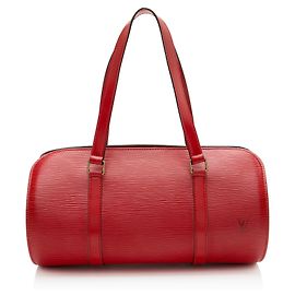 Sac à main Soufflot en cuir Epi vintage Louis Vuitton Rouge