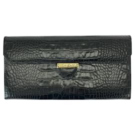Portefeuille Long en Cuir Yves Saint Laurent Noir