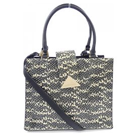 Borsa a spalla in pelle Emporio Armani Nero Beige