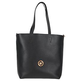 Versace Vintage Tote Leather Black