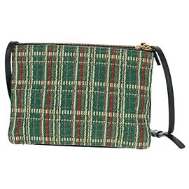 Céline Celine Trio Tweed Large Grün