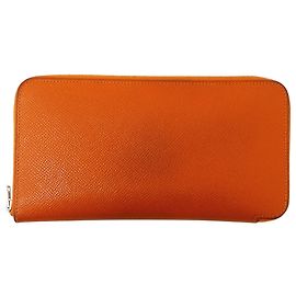 Cartera larga de cuero Epsom naranja Hermès Naranja