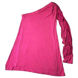 Twin Set Schockierend pinkes Ein-Schulter-Kleid Pink