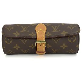 Estojo para relógio Louis Vuitton Monogram marrom Marrom