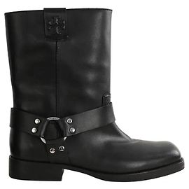 Tory Burch Botas de couro preto Preto