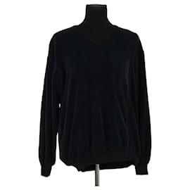 Saint Laurent Baumwollpullover Blau Blau