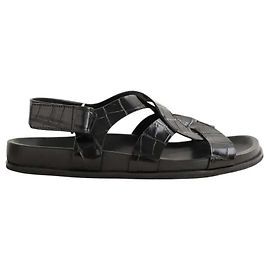 Totême Black leather sandals Black