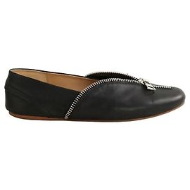 JW Anderson Bailarinas de cuero negras Negro