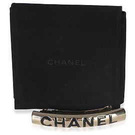 Clip para el cabello de metal dorado esmaltado con logo de Chanel 25A Otro