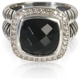 Anillo Albion de plata esterlina, ónice y diamante de David Yurman Otro
