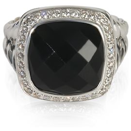 Anello Albion in argento sterling, onice e diamante di David Yurman Altro