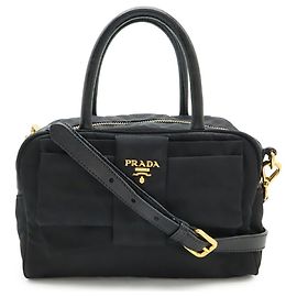 Sac à main en ruban Prada Noir