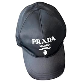 Prada schwarze Nylonmütze Schwarz