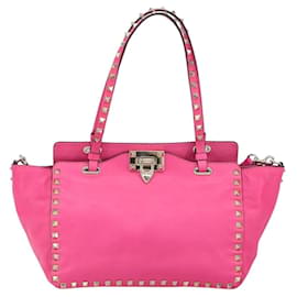 Valentino Garavani Rockstud Tote Soft Leather Medium Pink