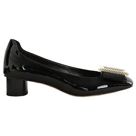 Dior Saltos de couro pretos Preto