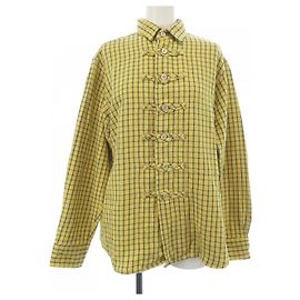 Autre Marque Camicia in cotone 45rpm Blu Giallo Blu navy