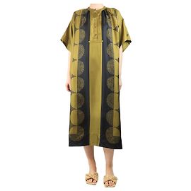 Soeur Robe midi Athena noire et kaki - taille UK 8 Vert