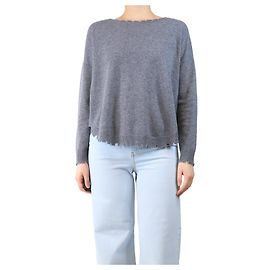 Autre Marque Grey distressed cashmere jumper - size S Grey