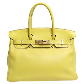 Hermès Bolsa Birkin 30 amarela 2011 Amarelo