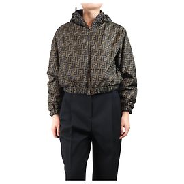 Fendi Brown reversible monogram windbreaker jacket - size S Brown