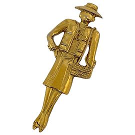 Broche Chanel Coco Chanel Mademoiselle GP Or Doré
