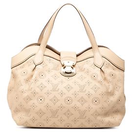 Louis Vuitton Marron Monogram Mahina Cirrus PM Marron Beige