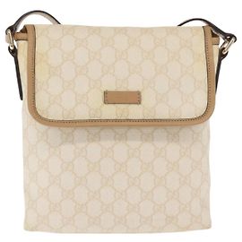 Gucci Flap Messenger GG Toile enduite Petite Blanc