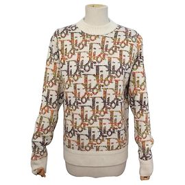 NEUER CHRISTIAN DIOR MONOGRAM PULL 193M683AT344 XS S 36 AUS WOLLE STRICKWARE Mehrfarben