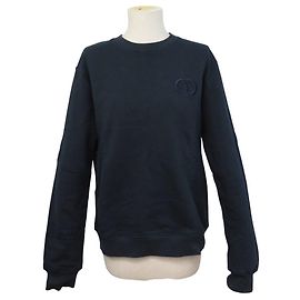 NEUF PULL CHRISTIAN DIOR SWEATSHIRT CD ICON 943J612A0531 L 52 EN COTON BLEU Bleu Marine