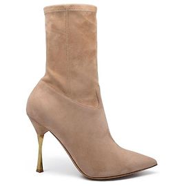 Valentino Garavani Botas de tacón retorcido Castaño Beige