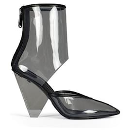 Balmain transparent ankle boot 95 Black