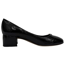 Pompes à talons bloc Marcie de Chloé en cuir verni noir Noir