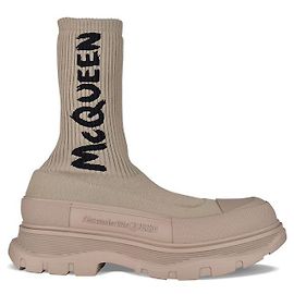 Alexander Mcqueen Botas Slick con Suela Graffiti Castaño Beige