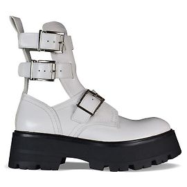 Alexander Mcqueen Botas con hebilla Rave Blanco