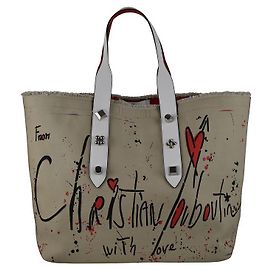 Christian Louboutin Borsa tote Frangibus Marrone Beige